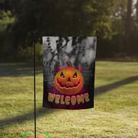 Image 5 of Garden flag - Welcome Classic Jack o Lantern