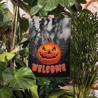 Image 7 of Garden flag - Welcome Classic Jack o Lantern