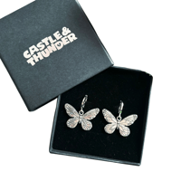 Image 1 of NAOMI - Butterfly Huggie Hoops