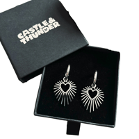 Image 1 of TARA - Heart Huggie Hoops