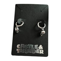 Image 1 of JAY - Skull Huggie Hoops