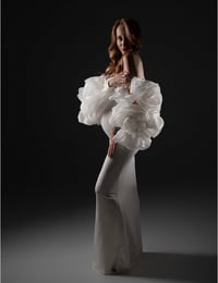 Image 7 of Organza 3D rose cape