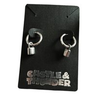 Image 1 of DOMINIC - Padlock Huggie Hoops