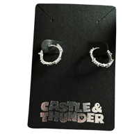 Image 1 of BARB - Barbed Wire Huggie Hoops