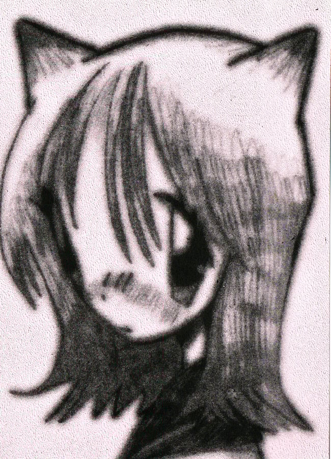 anime girl riso print