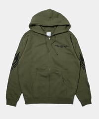 Image 1 of SCI-FI FANTASY_ORIGIN ZIP HOODIE :::ARMY GREEN:::