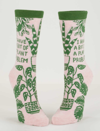 Image 3 of Bit of a Plant Problem Crew Socks