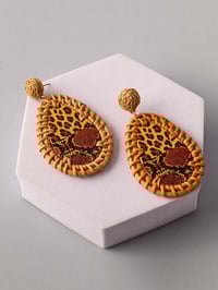 Image 2 of Basket Weave Design Earrings