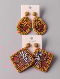 Image 1 of Basket Weave Design Earrings