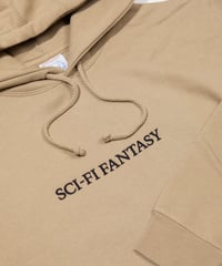 Image 2 of SCI-FI FANTASY_LOGO HOODIE :::STONE:::