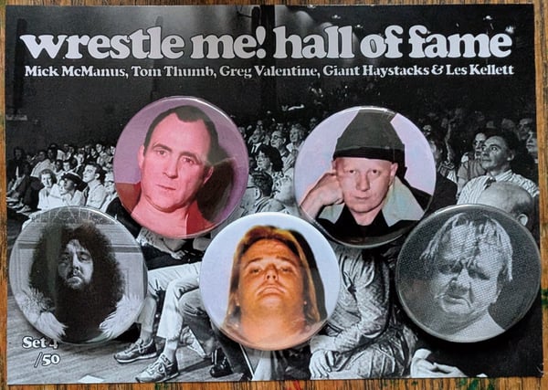 Image of The Wrestle Me! Hall Of Fame Badge Set - Set 4