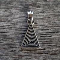 Image 1 of Tony Creed "Triangle Maze" Pendant, c. 2000s