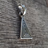 Image 3 of Tony Creed "Triangle Maze" Pendant, c. 2000s