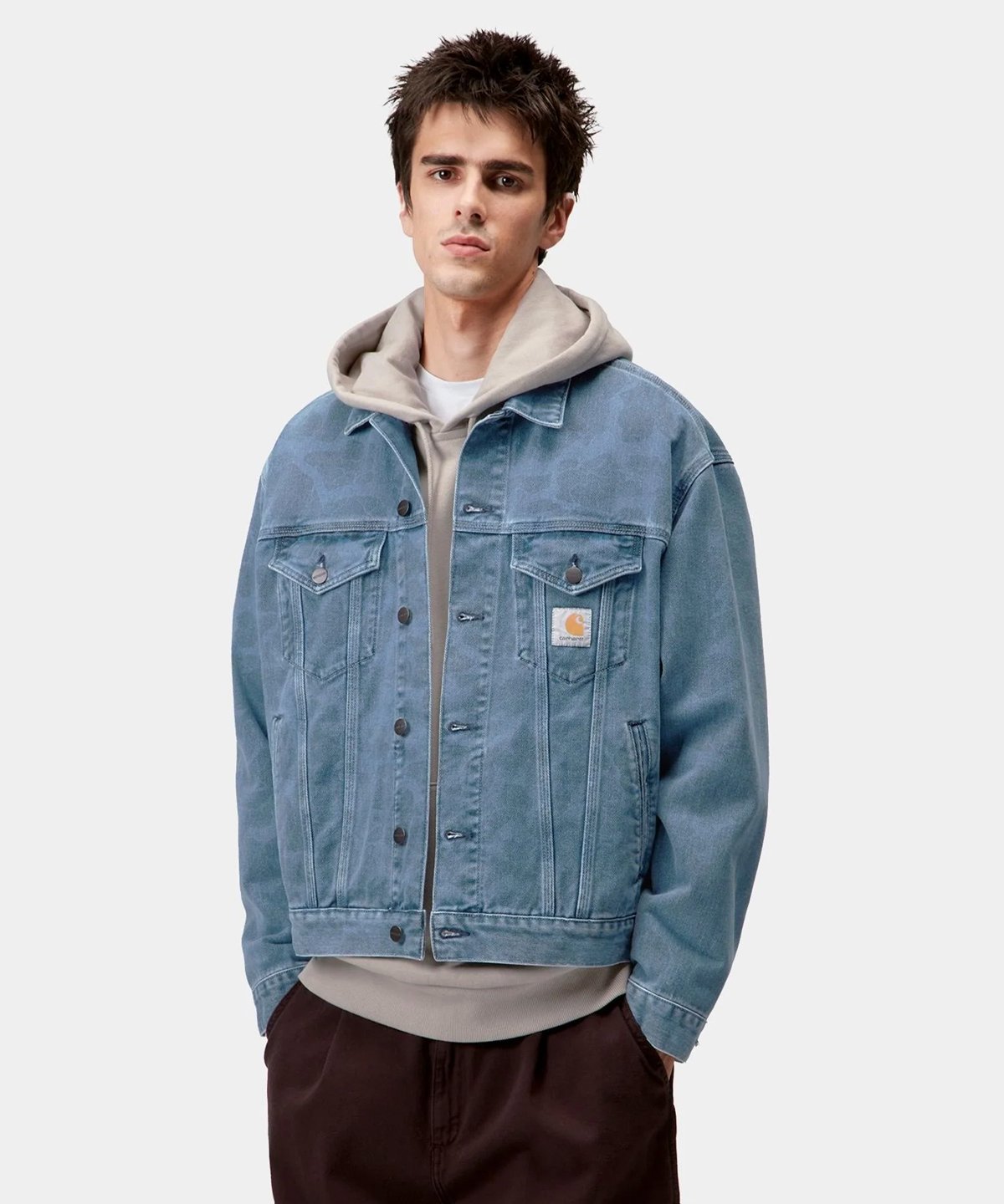 CARHARTT WIP_DUCK HELSTON JACKET (BLEACHED) :::BLUE DUCK CAMO