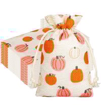 Image 5 of Fall Feels Organic Lip Balm - Mix of 6  Flavors/Labels in Burlap Gift Bag 