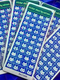 Image 2 of cat emotes sticker sheet