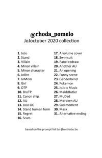 Image 4 of JJBA assorted zines: Splashdown , JoJotober 2020 collection