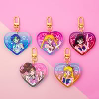 Preorder - Sailor Moon Store Original Heart Glitter Acrylic Keychain