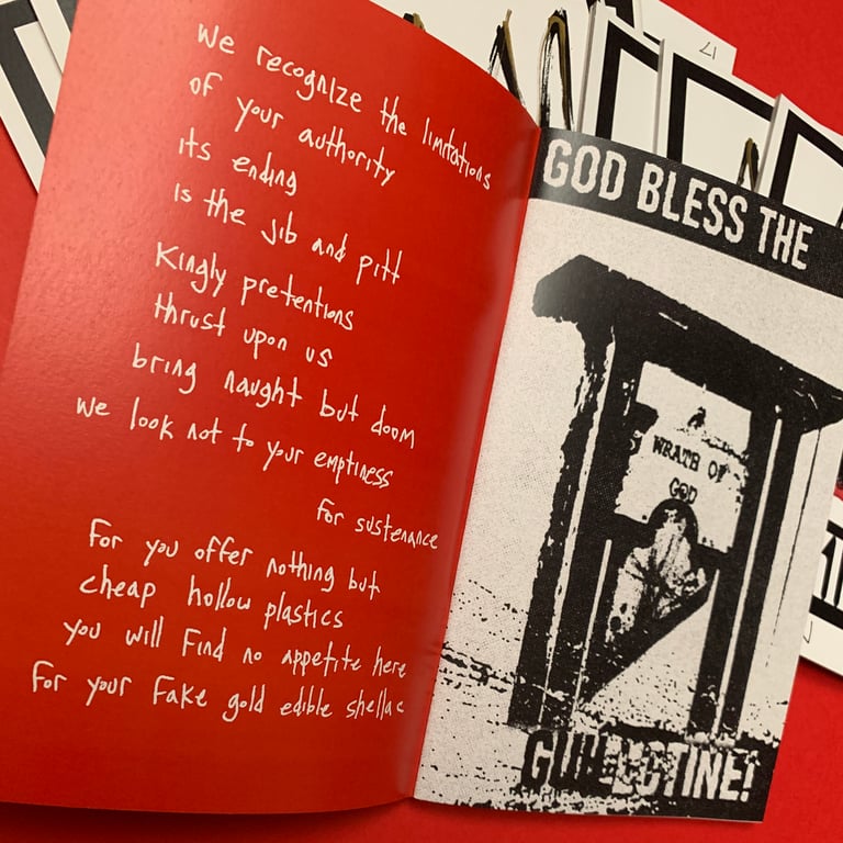 Chimp. Bone. Death. Vol.5 “oops… all NO KINGS” FREE ZINE only pay shipping Image 5