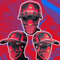 Image 1 of RED/BLACK NIKE TN HAT & MASK SET 👹