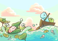Image 2 of Artprint - Summer pond (11x15cm)