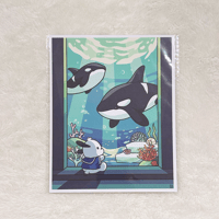 Image 1 of Artprint - Pochacco's aquarium trip (15x19cm)