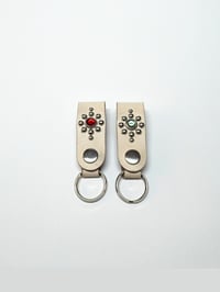 Natural Leather Belt Loop with Studs