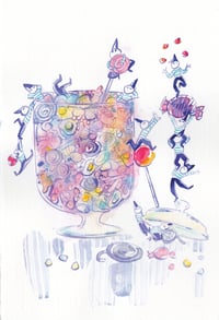 Image 1 of Aquarelle originale "P'tits gourmands #3"