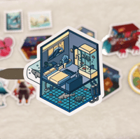 Image 3 of Isometric stickers - Multiple designs