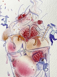 Image 4 of Aquarelle originale "P'tits gourmands #2"