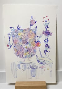 Image 2 of Aquarelle originale "P'tits gourmands #3"