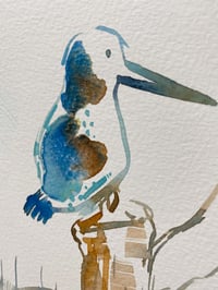 Image 3 of VENDUE Aquarelle originale "Martin pêcheur"