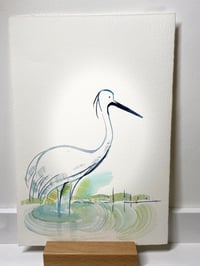 Image 2 of VENDUE Aquarelle originale "Aigrette"