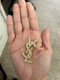 Image 1 of 1x Y s l big metal charm Gold (5 LEFT TO PURCHASE)