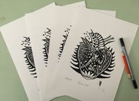 Image 1 of "Pflanzenherz" Linoprint