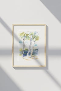 Image 5 of Aquarelle originale "Pins maritime #1"