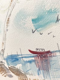 Image 3 of VENDUE Aquarelle originale "Pins maritime #2"