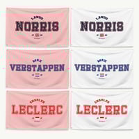 Image 1 of F1 Driver Varsity Flag