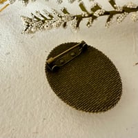 Image 5 of Hand-embroidered flower brooch, Unique handmade floral pin, Floral embroidered brooch, Artisan embro