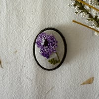 Image 4 of Hand-embroidered flower brooch, Unique handmade floral pin, Floral embroidered brooch, Artisan embro