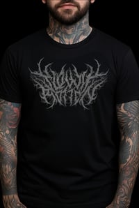 BLACK SHIRT GREY LOGO