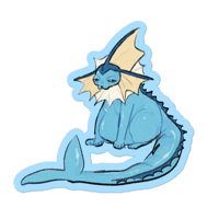 Sopping wet beast sticker