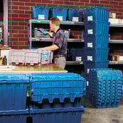 Image 7 of AR27170902 Red, 27" x 17" x 9", Attached Lid Container