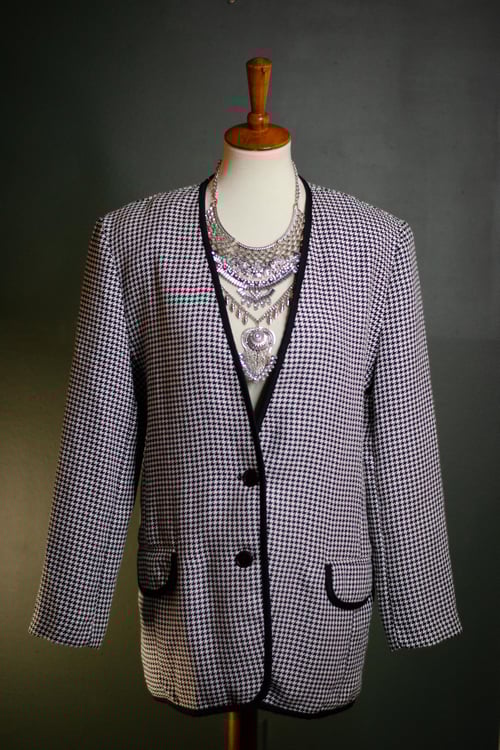 Image of Vintage Charmaine Houndstooth Classic Blazer