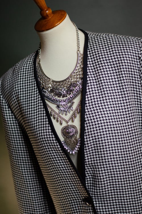 Image of Vintage Charmaine Houndstooth Classic Blazer