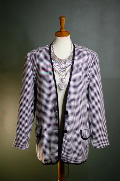 Image of Vintage Charmaine Houndstooth Classic Blazer