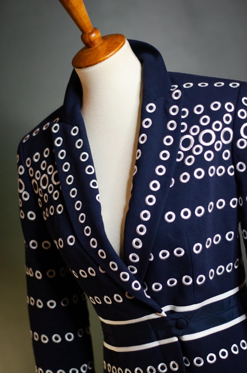 Image of Vintage Carlisle Navy/White Circles Blazer