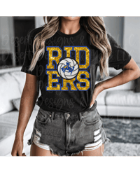 Riders Volleyball Sequins Front only 
