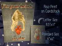 Image 3 of Fix Your Hearts or Die Riso Print