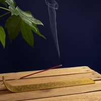 Image 12 of Gold Coloured Incense Holder (Painted Aluminium) by Namaste